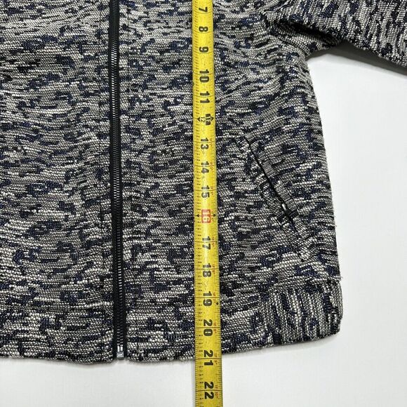 Fossil Women Size XS Arlene Blazer Bomber Jacket Full Zip Pockets Metallic - Picture 3 of 11